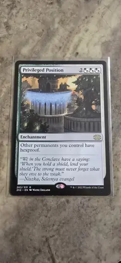 Privileged Position Double Masters 2022 Regular Rare Enchantment MTG NM - Image 1