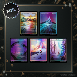 Secret Lair Pixel Snow Lands Foil Edition MTG Magic the Gathering NIB - Image 1