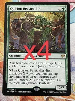 MTG - 4x Quirion Beastcaller - Dominaria United NM (Playset) - Image 1