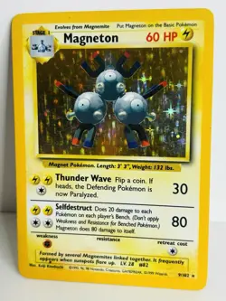 POKEMON TCG Magneton - 9/102 - Holo Base Set Pokemon TCG UNLIMITED - Image 2