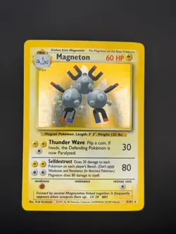 Magneton Holo Rare 9/102 NM 1999 Pokemon TCG English Base Set Unlimited - Image 1