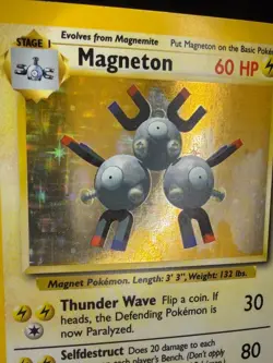 Magneton Holo Rare 9/102 NM 1999 Pokemon TCG English Base Set Unlimited - Image 3