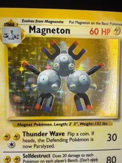 Magneton Holo Rare 9/102 NM 1999 Pokemon TCG English Base Set Unlimited - Image 4