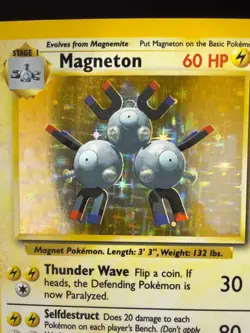 Magneton Holo Rare 9/102 NM 1999 Pokemon TCG English Base Set Unlimited - Image 5
