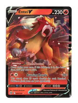 Entei V 022/172 Ultra Rare Holo SWSH09: Brilliant Stars Pokemon TCG - Image 1