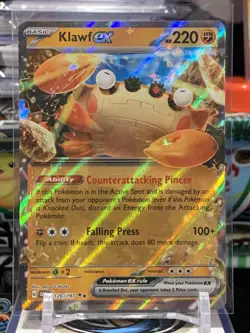 Klawf ex 120/197 Double Rare Obsidian Flames Pokemon TCG 1R - Image 1