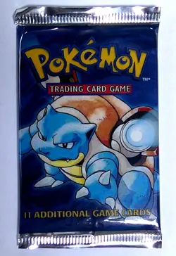 Pokemon Base Set Sealed Booster Pack- Blastoise Art - Image 1