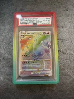 PSA 10 CHARIZARD VSTAR #174 (FA/SECRET) - 2022 POKEMON SWSH: BRILLIANT STARS - Image 1