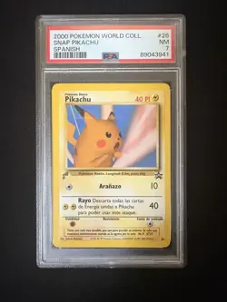 PSA 7 Snap Pikachu (Spanish) #26 - 2000 Pokemon World Collection - Image 1