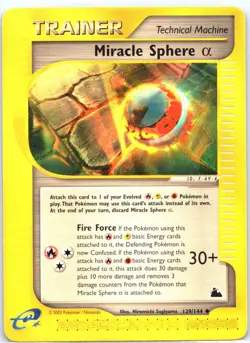 #129/144 Miracle Sphere Alpha Pokemon Skyridge Uncommon - Image 1