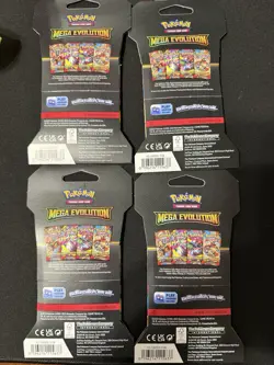 x4 Pokemon TCG Mega Evolution Booster Packs Sleeved & Factory Sealed - Image 2