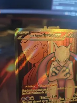 Pokemon Mewtwo EX TCG Team Rockets 213/182 Full Art Destined Rivals NM - Image 2