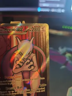 Pokemon Mewtwo EX TCG Team Rockets 213/182 Full Art Destined Rivals NM - Image 3