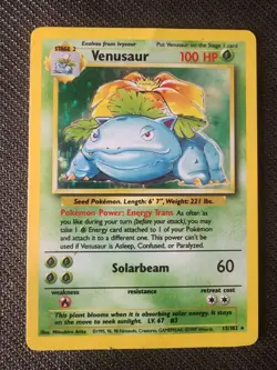Pokemon TCG Venusaur Base Set 15/102 Holo 1999-2000 Wizards Base Set... - Image 1