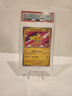 2024 POKEMON INDONESIAN SV-P PROMO #190 PIKACHU IN BATIK SHIRT PSA 10 - Image 1