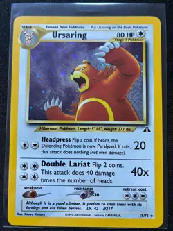 Pokemon 2000 Neo Discovery Ursaring 15/75 Unlimited English LP - Image 1