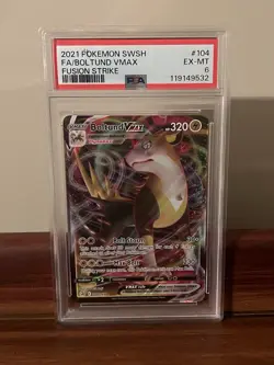 PSA 6 BOLTHOUND VMAX 104/206 SWSH FUSION STRIKE - Pokemon TCG (2021) - Image 1