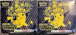 Pokemon TCG S&V Surging Sparks Sealed ETB Elite Trainer Box Lot Of 2 Brand New - Image 1