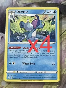 Pokemon - 4x Drizzile 056/202 - Sword and Shield NM(Playset) - Image 1