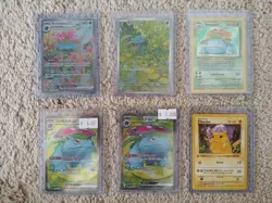 Pokemon Lot Venusaur Bulbasaur Pikachu 6 Cards - Image 1