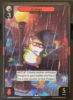 Vibes TCG Lil Singer* ARCTIC FOIL * - Legend of the Lils Card 6/150 - Image 1