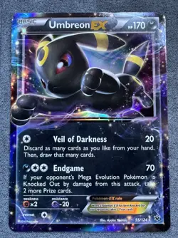 Pokemon TCG Umbreon EX XY Fates Collide Holo Rare Card 55/124 - Image 1