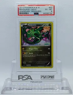 POKEMON LEGENDARY TREASURES RAYQUAZA #93 HOLO FOIL CARD PSA 6 EX-MT #* - Image 1