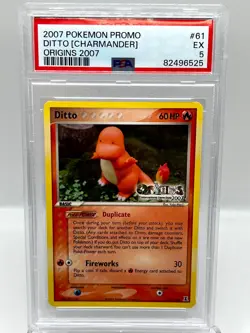 Ditto (Charmander) 61/113 EX Delta Species 2007 Origins Promo Pokemon Card PSA - Image 1