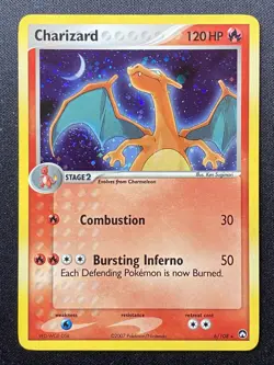 Pokemon Card TCG Charizard Holo Rare 6/108 EX Power Keepers NM perfect SWIRL 💫 - Image 3