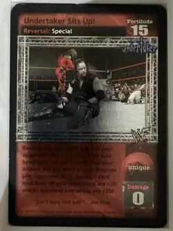 WWE Raw Deal CCG 4 Card Undertaker Lot Rare Foil - Image 4