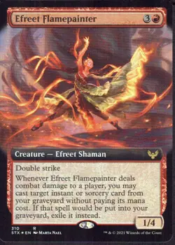 Efreet Flamepainter (Extended Art Foil) Strixhaven - Magic MTG NM - Image 1