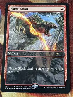 MTG - 1x Flame Slash - Store Championship Promo 2022 NM - Image 1