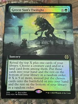 MTG - 1x Green Sun’s Twilight - FOIL Buy A Box Promo NM - Image 1