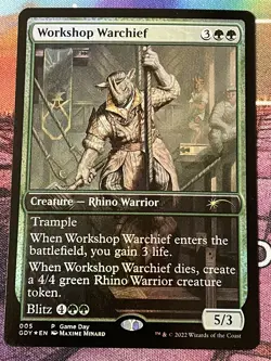 MTG - 1x Workshop Warchief - FOIL Game Day Promo NM - Image 1