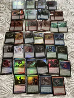 MAGIC THE GATHERING RANDOM FOIL LOT OF 46 W/DOUBLES PREOWNED COLLECTED EXCE! - Image 1