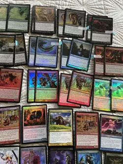 MAGIC THE GATHERING RANDOM FOIL LOT OF 46 W/DOUBLES PREOWNED COLLECTED EXCE! - Image 3