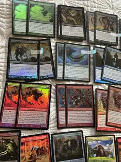 MAGIC THE GATHERING RANDOM FOIL LOT OF 46 W/DOUBLES PREOWNED COLLECTED EXCE! - Image 4