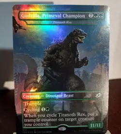 MTG Godzilla Primeval Champion Foil Borderless LP X1 Ikoria Lair Of Behemoth - Image 1