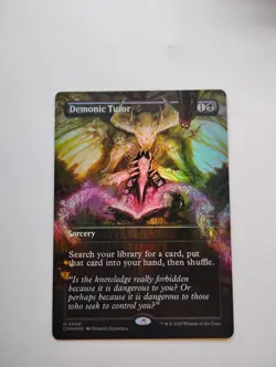 Demonic Tutor (Borderless) Commander Masters Foil - Image 1
