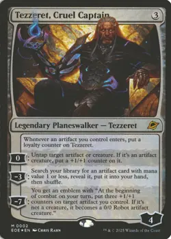MTG Tezzeret, Cruel Captain (0002) *Foil* Base Mythic Edge Of Eternities NM/MT - Image 1