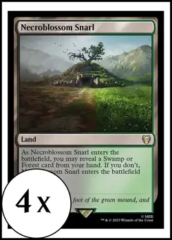 MTG - 4 x Necroblossom Snarl - Playset 4x x4 - Lord of the Rings Commander LOTR - Image 1