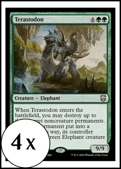 MTG - 4 x Terastodon - Modern Horizons 3 Commander - Playset 4x x4 - Image 1