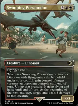 MTG - Swooping Pteranodon (Borderless) #19 Regular NM Universes Beyond: Jurassic - Image 1