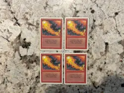 Red Elemental Blast x4 - Magic the Gathering Revised Red Elemental Blast HP - Image 1