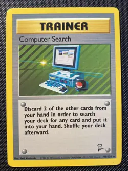 Computer Search 101/130 Trainer Rare Base Set 2 - Pokemon Card WOTC LP - Image 1