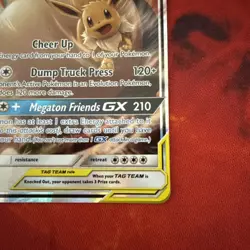 Eevee & Snorlax GX (ULTRA RARE) SM Tag Team Up 120/181 Pokemon Sun And Moon TCG - Image 3