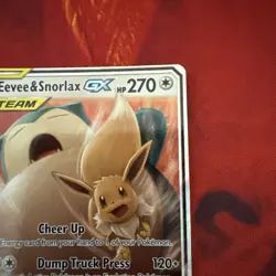 Eevee & Snorlax GX (ULTRA RARE) SM Tag Team Up 120/181 Pokemon Sun And Moon TCG - Image 4