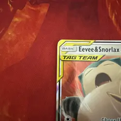 Eevee & Snorlax GX (ULTRA RARE) SM Tag Team Up 120/181 Pokemon Sun And Moon TCG - Image 5
