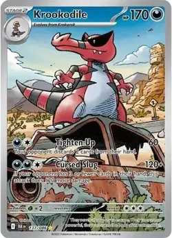 Krookodile 137/086 Black Bolt Illustration Rare Pokemon Card NM English - Image 1