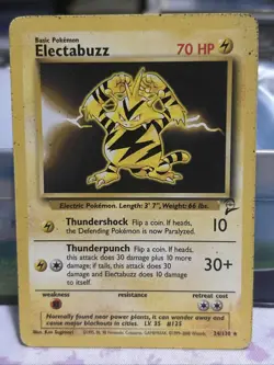 Base Set 2 - MP - Electabuzz 24/130 - Unlimited WOTC Vintage Pokemon (US Seller) - Image 1